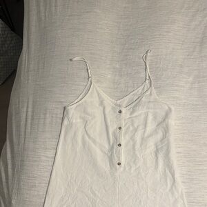 Rhythm White Button-Front Jumpsuit